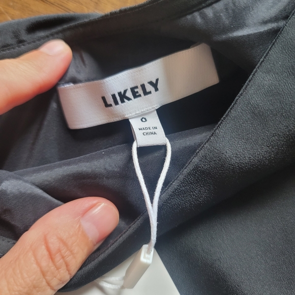 Likely Delbarton Asymmetrical Ruffle Dress Black 0 - Picture 4 of 7